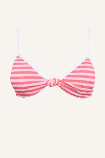 Regular Fit Kırışık Dokulu Bikini Üstü