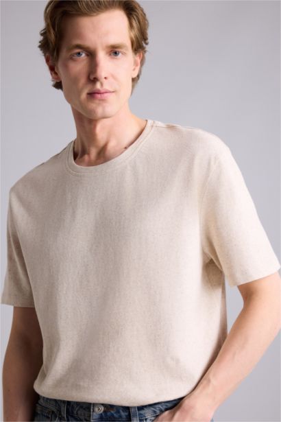 Regular Fıt Bisiklet Yaka Kısa Kollu Tişört