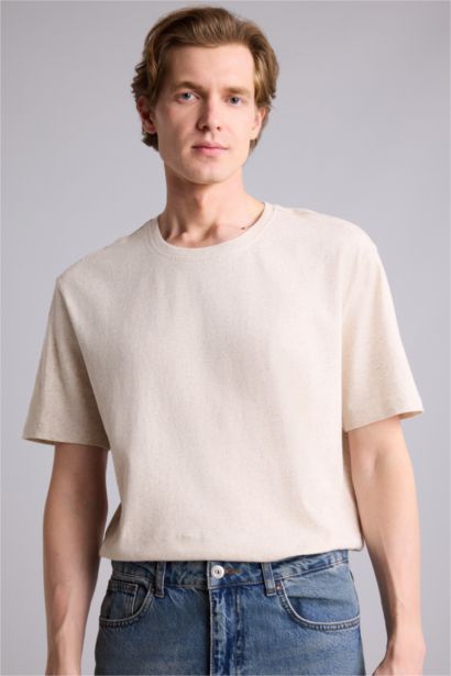 Regular Fıt Bisiklet Yaka Kısa Kollu Tişört