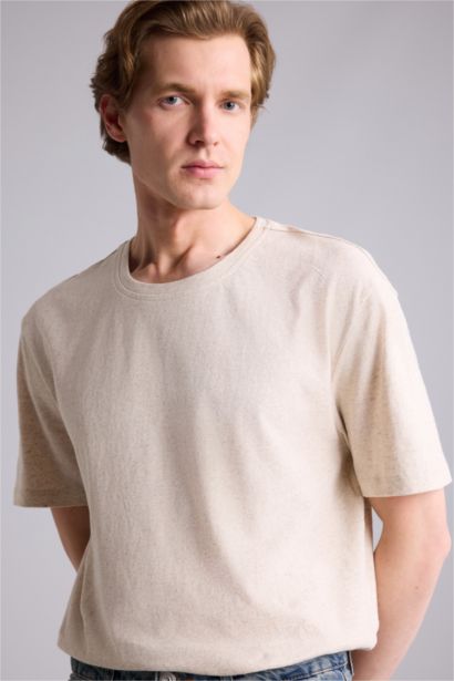 Regular Fıt Bisiklet Yaka Kısa Kollu Tişört