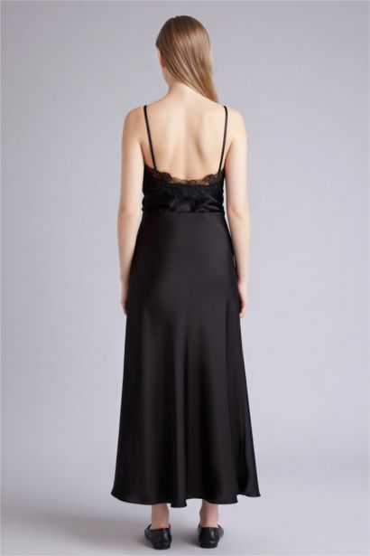 Юбка со средней талией из сатина для женщин