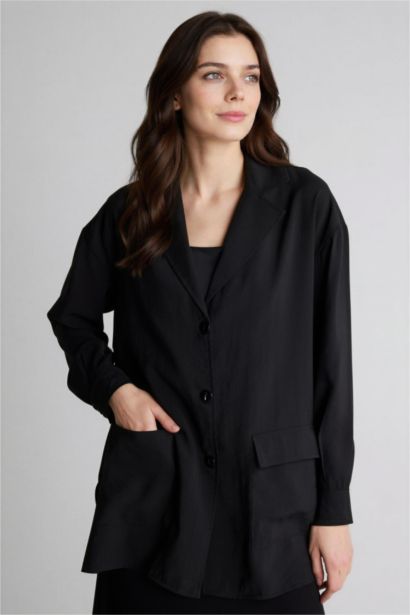 تونيك مخطط كم طويل منسوج قصة مريحة