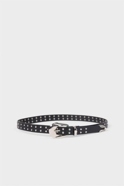 Kadın Oval Toka Suni Deri Klasik Kemer