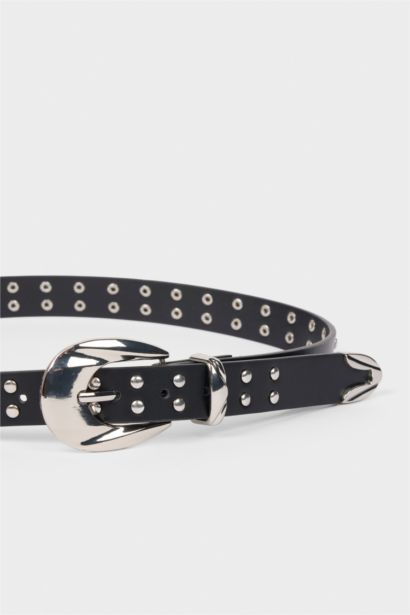 Kadın Oval Toka Suni Deri Klasik Kemer