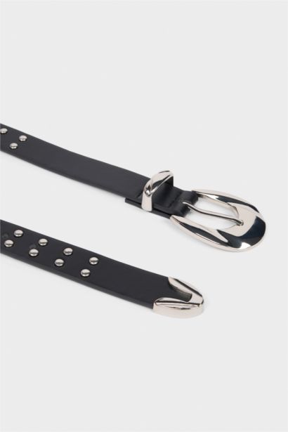 Kadın Oval Toka Suni Deri Klasik Kemer