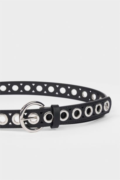 Kadın Oval Toka Suni Deri Klasik Kemer