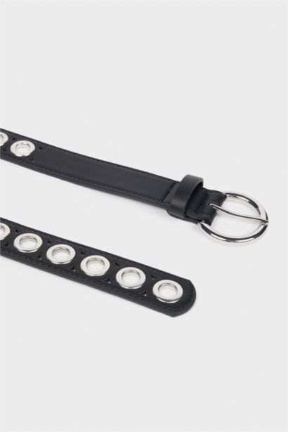 Kadın Oval Toka Suni Deri Klasik Kemer