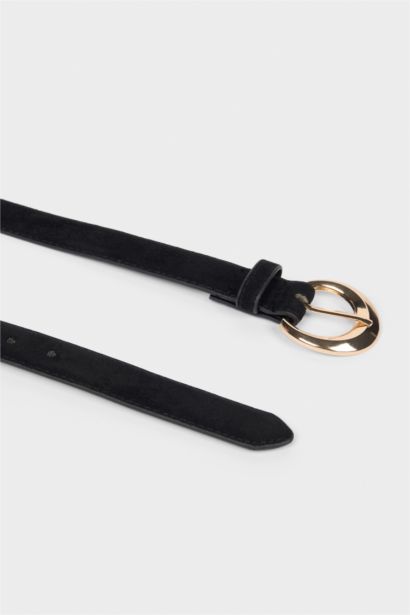 Kadın Oval Toka Suni Deri Klasik Kemer