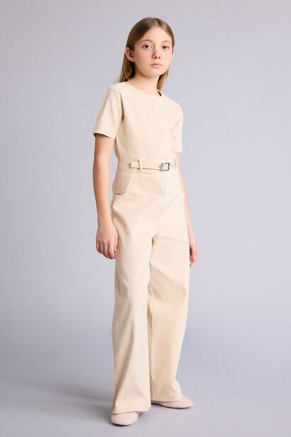 Girl Regular Fit Short Sleeve Jumpsuit
