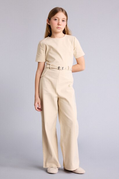 Girl Regular Fit Short Sleeve Jumpsuit