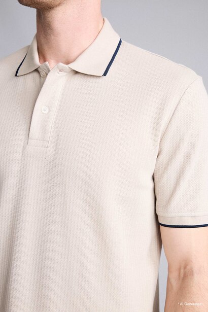 Regular Fit Crew Neck Short Sleeve Polo T-Shirt