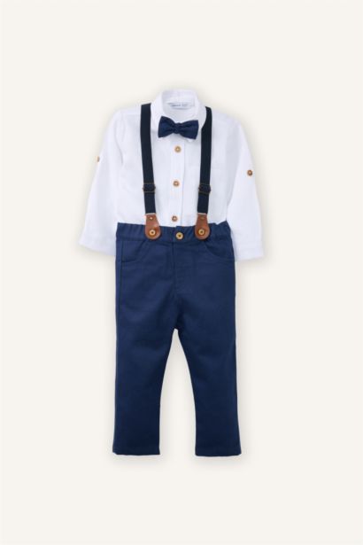 Ensemble Chemise et Pantalon en gabardine pour bébé garçon