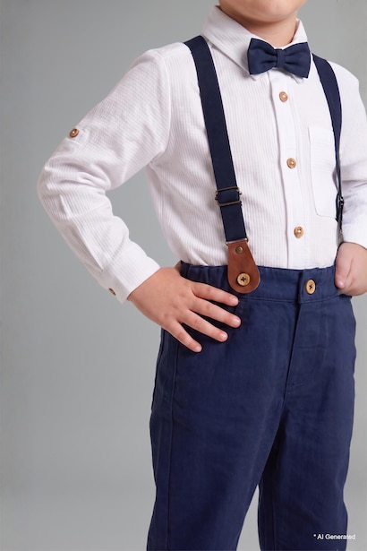 Baby Boy Shirt and Gabardine Pants 2 Piece Set