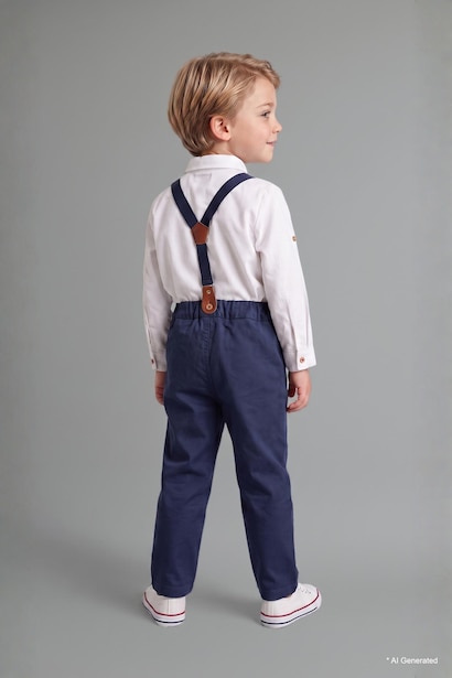 Baby Boy Shirt and Gabardine Pants 2 Piece Set