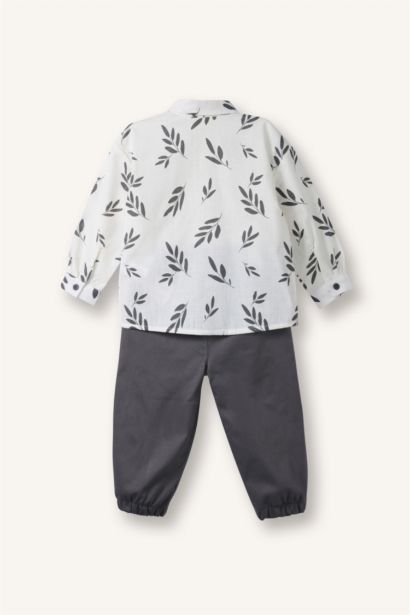 Baby Boy Patterned Shirt and Trousers 2 Piece Set