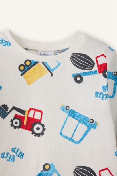 Baby Boy Patterned 2 Piece Pajama Set