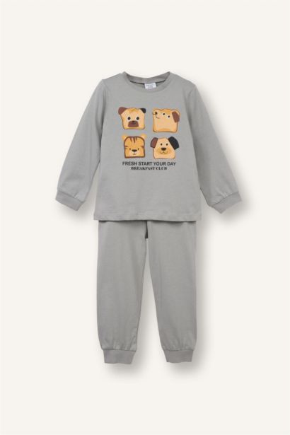 Baby Boy 2 piece Regular Fit Printed Cotton Pyjama Set