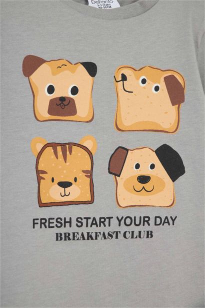 Baby Boy 2 piece Regular Fit Printed Cotton Pyjama Set