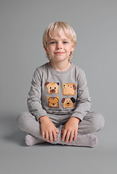 Baby Boy 2 piece Regular Fit Printed Cotton Pyjamas Set
