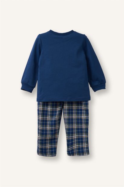 طقم بيجاما اولادي مطبوع قصة عادية - قطعتين