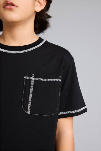 تيشيرت ولادي نص ردن قصة عادية بياخة مستديرة