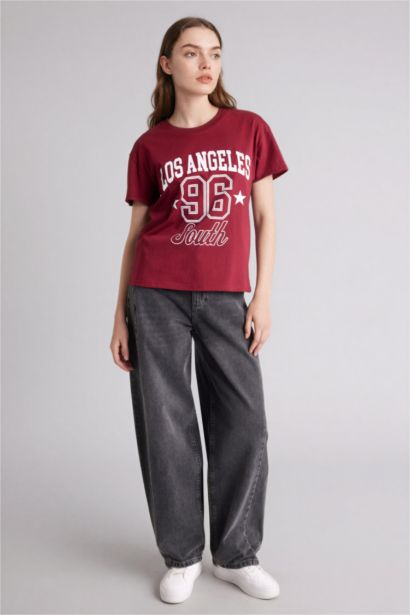 Oversize Fit Printed Short Sleeve T-Shirt