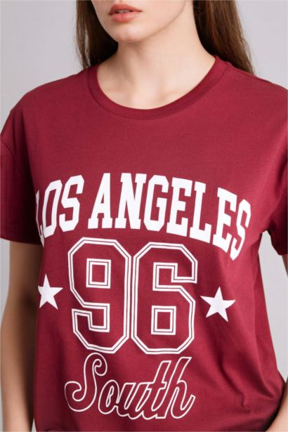 Oversize Fit Printed Short Sleeve T-Shirt