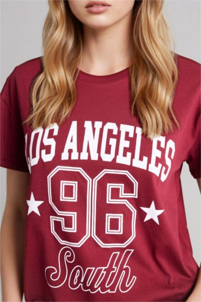 Oversize Fit Printed Short Sleeve T-Shirt