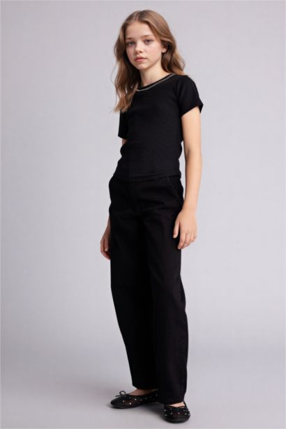 Fitilli Kaşkorse Tişört Kız Çocuk