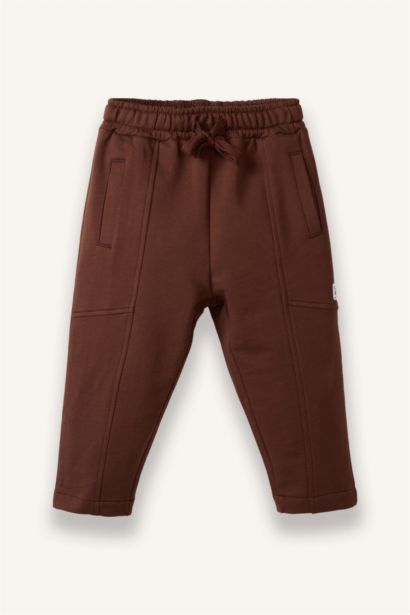 Baby Boy Wide Leg Printed Sweatshirt Fabric Sweatpants