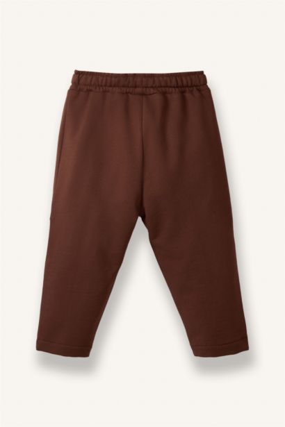 Baby Boy Wide Leg Printed Sweatshirt Fabric Sweatpants