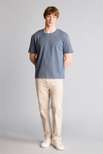 Regular Fit дөңгелек жағалы қысқа жеңді футболка