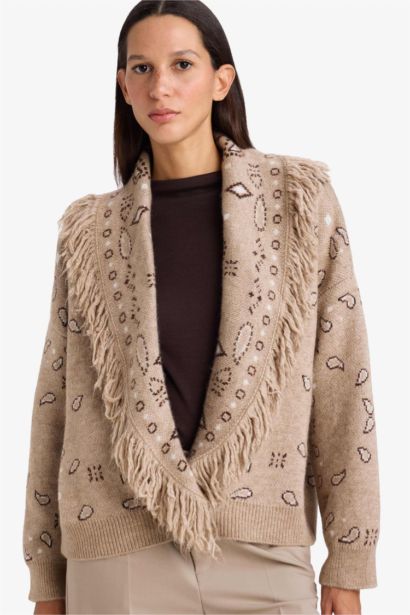 Oversize Fit Shawl Collar Knitwear Cardigan