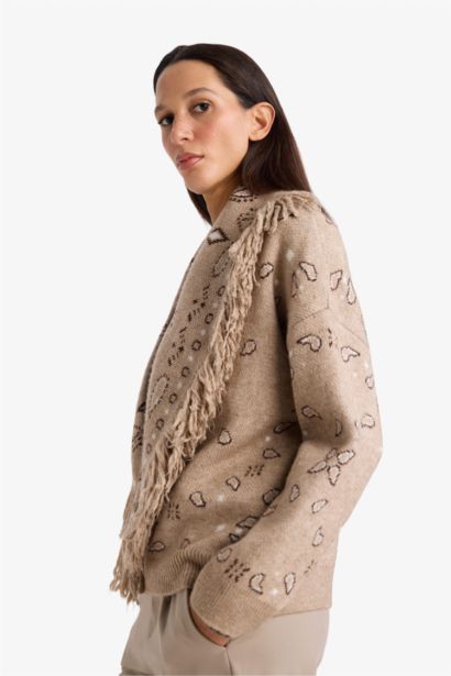 Oversize Fit Shawl Collar Knitwear Cardigan