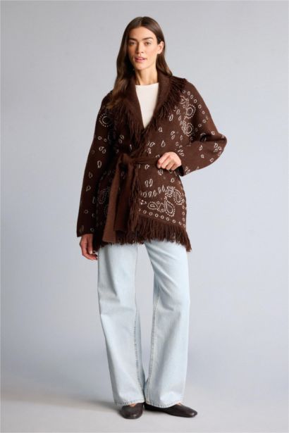 Oversize Fit Shawl Collar Knitwear Cardigan