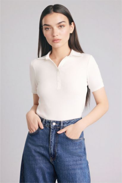 تيشيرت بولو نص كم سليم فيت مضلع