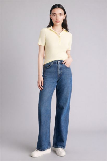 تيشيرت بولو نص كم سليم فيت مضلع