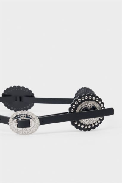 Suni Deri Elbise Kemeri