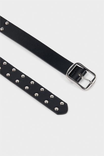 Kadın Oval Toka Suni Deri Günlük Kemer