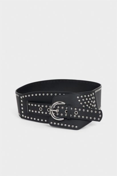 Kadın Oval Toka Suni Deri Günlük Kemer