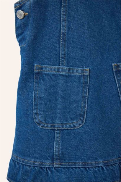 Robe en jean à bretelles pour bébé fille