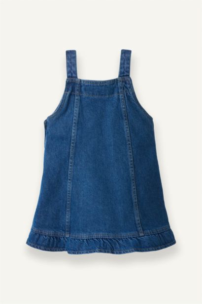 Robe en jean à bretelles pour bébé fille