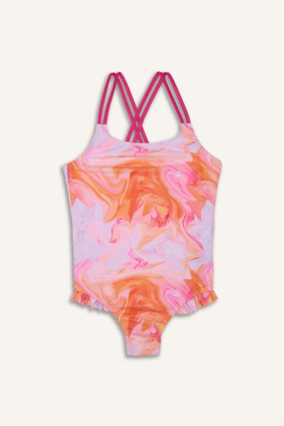 Купальник с принтом тай-дай для девочек