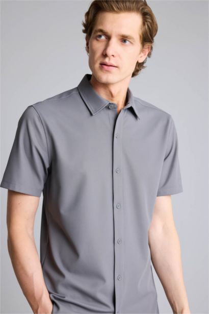Slım Fıt Kısa Kollu Gömlek