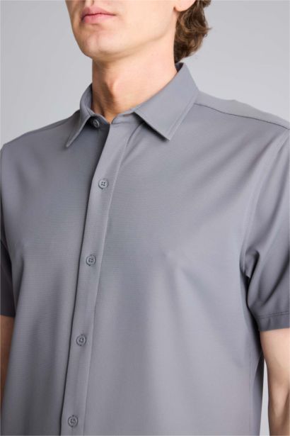 Slım Fıt Kısa Kollu Gömlek