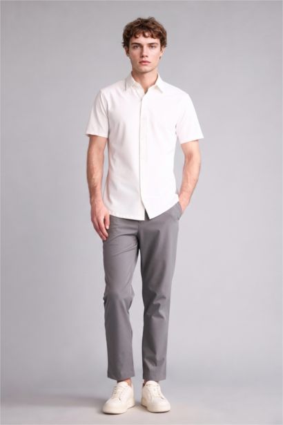 Slım Fıt Kısa Kollu Gömlek