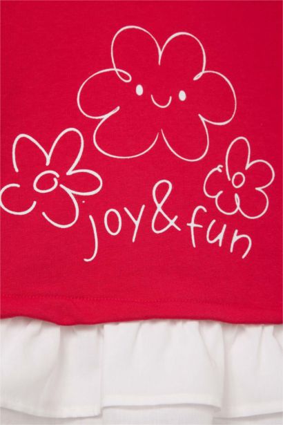 سويت شيرت بيبي بنات فلورال اوفر سايز برقبة مستديرة