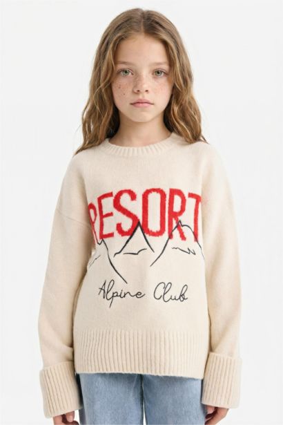 Girl Regular Fit Crew Neck Pullover