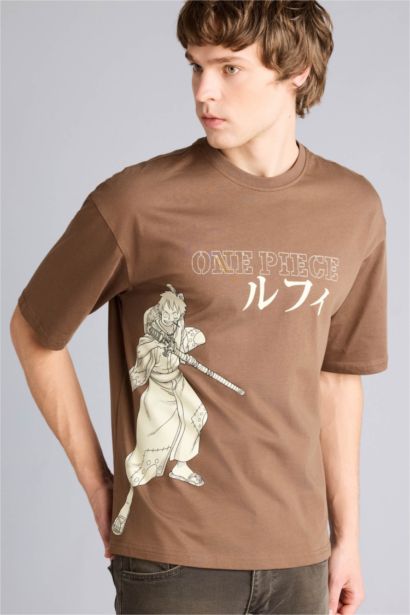 One Pıece Baskılı Boxy Fıt Tişört