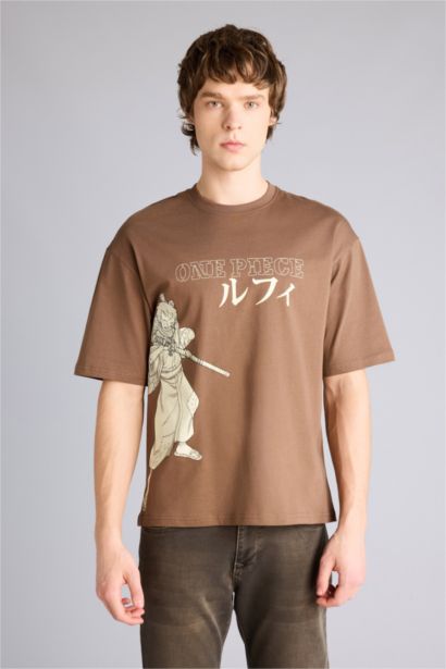 One Pıece Baskılı Boxy Fıt Tişört